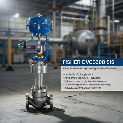 Περιβάλλον χαμηλής θερμοκρασίας Fisher FIELDVUE DVC6200 SIS Ψηφιακός εντοπιστής θέσης βαλβίδας Ελεγκτής βαλβίδας