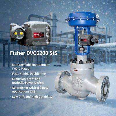Original Fisher FIELDVUE DVC6200 SIS Safety Instrumented System Digital Valve Controller Stock Supplier
