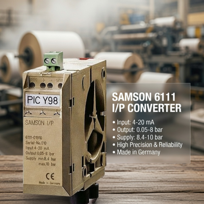 SAMSON 6111 Industrial Electro Pneumatic Converter I/P Signal Converter 4-20mA Control Valve