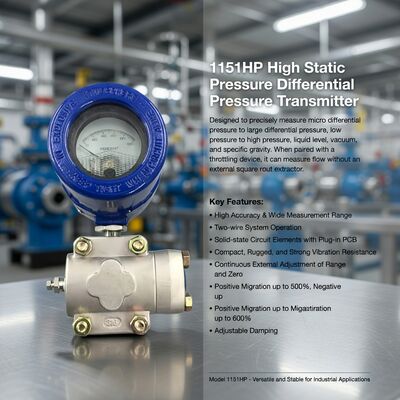 Υπόθεμα Smart HART Πυρηνικός πομπός SAIC 1151HP Υψηλή στατική πίεση Διαφορετικός αισθητήρας πομπός