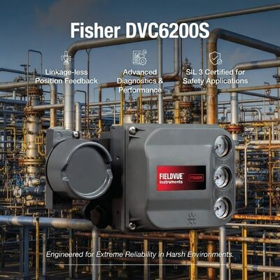 Σε απόθεμα F-isher DVC6200 FIELDVUE Digital HART Valve Positioner 4-20mA Ηλεκτροπνευματικός ελεγκτής για πνευματικό ενεργοποιητή