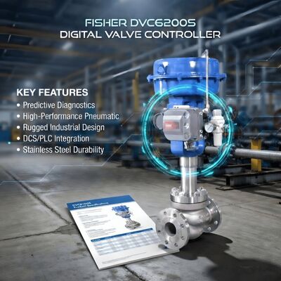 Σε απόθεμα F-isher DVC6200 FIELDVUE Digital HART Valve Positioner 4-20mA Ηλεκτροπνευματικός ελεγκτής για πνευματικό ενεργοποιητή