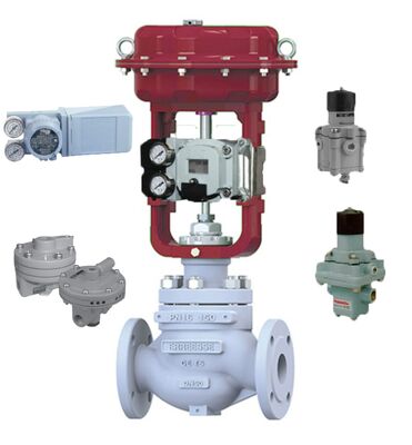 Samson Pneumatic Control Valve and Masoneilan SVI2 Smart Digital Control Valve Positioner and Reliable 4700E Electro-pneumatic Controller and Samson 3730-3