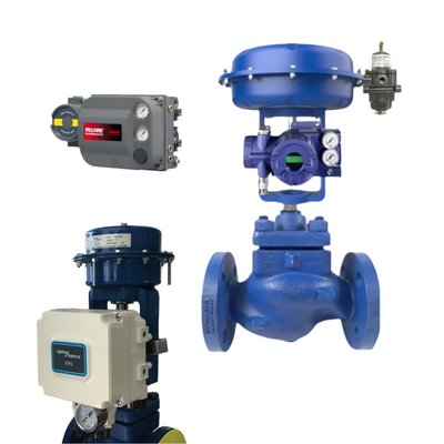Oil and Gas Industry Pneumatic Valve Positioner Fish-er DVC2000 DVC6200 and FOXBORO Controller and Spirax Sarco Valve KE73 and Actuator PN9223E