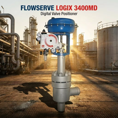 Flowserve Logix 3400MD Ψηφιακός τοποθετητής βαλβίδας με επικοινωνία HART IP66 Προστασία και ακρίβεια ± 0,5%