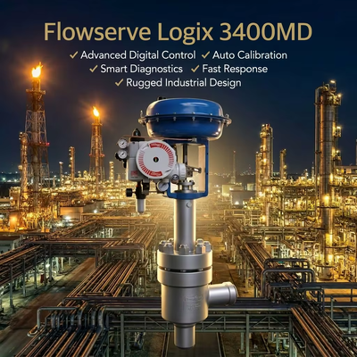 Flowserve Logix 3400MD έξυπνος τοποθετητής βαλβίδας με πρωτόκολλο HART προστασία IP66 και ακρίβεια ± 0,5%