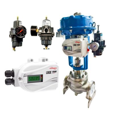 Flowserve Logix 1500 Digital Valve Positioner with HART 7 Communication IP66 NEMA 4X Protection and 4–20 mA DC Input Signal