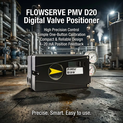 Flowserve PMV D20 Digital Valve Positioner με HART Communication 4-20mA σήμα εισόδου και προστασία περιβλήματος IP66