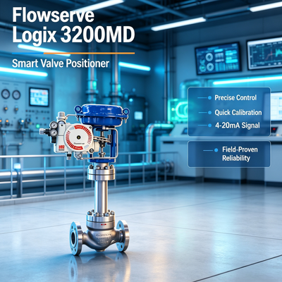Υψηλής ποιότητας Flowserve Logix 3200MD Ψηφιακός Θέτης Βαλβίδας HART Smart Control με ΑΣΚΟ Σολενοειδή Βαλβίδα