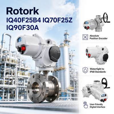 Χονδρική πώληση εργοστασίου Rotork IQ40F25B4 IQ70F25Z IQ90F30A Έξυπνος ηλεκτρικός ενεργοποιητής πολλαπλών στροφών IP68 για βιομηχανική βαλβίδα