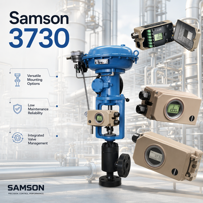Samson 3730 Έξυπνος Ελεγκτής Θέσης Βαλβίδας HART Ψηφιακός Πνευματικός Ελεγκτής Ενεργοποιητή Σύστημα Σφαίρας/Σφαιρικής Βαλβίδας Χάλυβα για Πετρέλαιο, Φυσικό Αέριο και Επεξεργασία Νερού