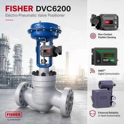 Σε απόθεμα F-isher DVC6200 FIELDVUE Digital HART Valve Positioner 4-20mA Ηλεκτροπνευματικός ελεγκτής για πνευματικό ενεργοποιητή