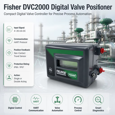 Το Fieldvue HC DVC2000 είναι ένα μονόδραμα χαμηλής πίεσης ψηφιακού θέσης βαλβίδας.