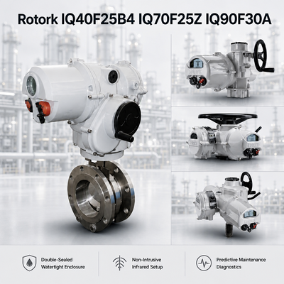 Πρωτότυπος Ηλεκτρικός Ενεργοποιητής Rotork IQ40F25B4 IQ70F25Z IQ90F30A 1000-2000Nm IP68 Μηχανοκίνητος Ελεγκτής Βαλβίδας Πεταλούδας