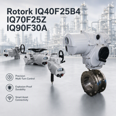 Ροτόρκ IQ40F25B4 IQ70F25Z IQ90F30A Τρίμηνος στροφής Ηλεκτρικός ενεργοποιητής 1000-2000Nm IP68 για σύστημα βιομηχανικού ελέγχου βαλβίδας πεταλούδας