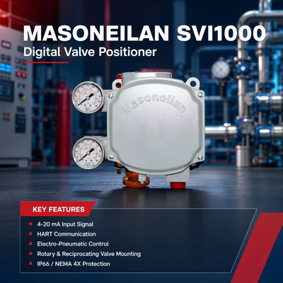 Masoneilan SVI1000 4-20mA HART Valve Controller Pneumatic Actuator Valve Positioner