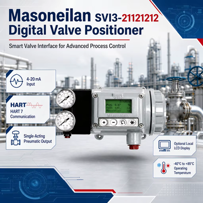 Αρχικό IP66 Masoneilan SVI3-211212 SVI3-21121112 Ψηφιακό HART Ηλεκτροπνευματική έξυπνη θέση βαλβίδας