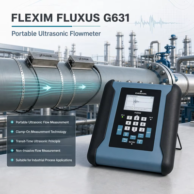 Όργανο ανίχνευσης διαρροών Flexim FLUXUS G631 Φορητός Υπερηχητικός Μετρητής Ροής Τύπου Clamp-on