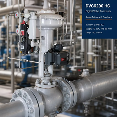 DVC6200 HC Ψηφιακός ελεγκτής βαλβίδας 4 ̇ 20 mA HART Πνευματικός ελεγκτής θέσης βαλβίδας με ανατροφοδότηση