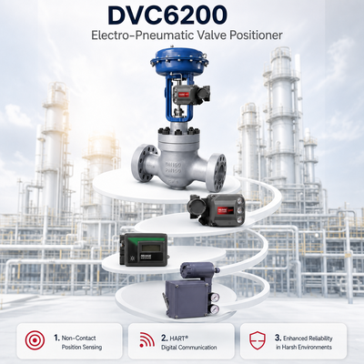 FIELDVUE DVC6200 Έξυπνος Ελεγκτής Θέσης Βαλβίδας 4 20mA IP66 Ψηφιακός Ελεγκτής Βαλβίδας