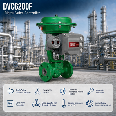 DVC6200F FD Double Acting FOUNDATION Fieldbus Smart Valve Controller Προμηθευτής ψηφιακών συσκευών θέσης βαλβίδων