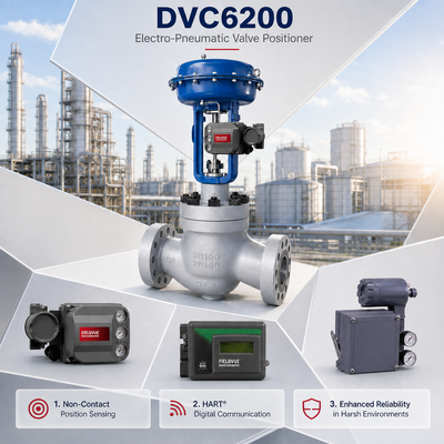 DVC6200 Pneumatic Valve Positioner ATEX IECEx Certified -40 85°C Flow Control Pressure Regulation 