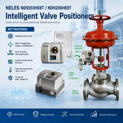 Valmet Neles ND9203HE8T ND9206HE8T HART 4-20mA HART Ευφυής ψηφιακός ελεγκτής βαλβίδας περιστρεφόμενος γραμμικός τοποθετητής βαλβίδας