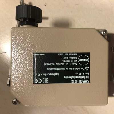 Samson 4763 4-20 mA Electropneumatic Valve Positioner with Force-Balance and Field-Reversible Action