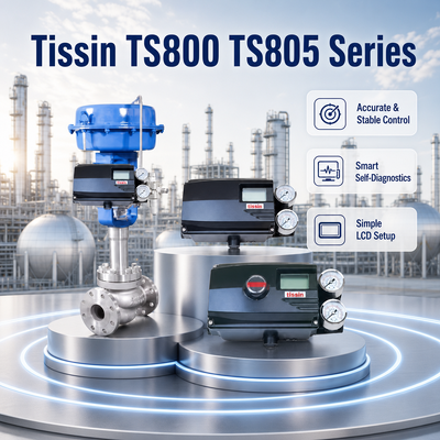 Tissin TS800 TS805 Έξυπνος Ελεγκτής Θέσης Βαλβίδας HART 4 20mA Ηλεκτροπνευματικός IP66 Αντιεκρηκτικός