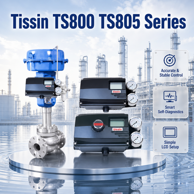 Tissin TS800 TS805 HART Ψηφιακός εντοπιστής βαλβίδας 4 20mA Πνευματικός ρυθμιστής ροής
