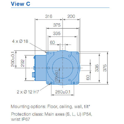 2.0KVA βραχίονας που ενώνει στενά 2010mm βραχίονας ρομπότ Yaskawa 6 άξονα