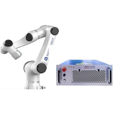 ωφέλιμο φορτίο 1m/S 6 350W 10kg Cnc άξονα συνεργάσιμος βραχίονας ρομπότ με τη μηχανή συγκόλλησης λέιζερ