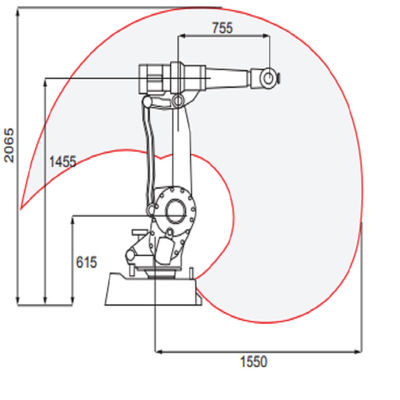 Βιομηχανικό ρομπότ ABB IRB2400 με το ρομποτικό βραχίονα 6 άξονα και μέγιστο payload12 κλ για τη συγκόλληση ως mig ρομπότ συγκόλλησης