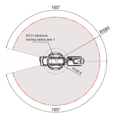 ABB IRB 120 μίνι βραχίονας ρομπότ 6 άξονα με το συμπαγή ελεγκτή IRC5 για την επιλογή και την τοποθέτηση του βραχίονα ρομπότ