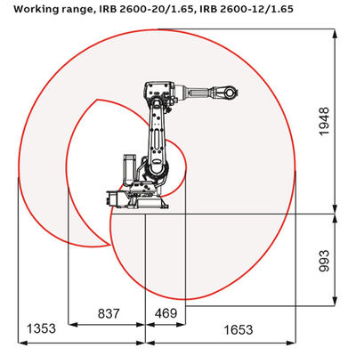 Ρομπότ συγκόλλησης τόξων ABB IRB 2600 ευρέως βιομηχανική εφαρμογή για Mig/Tig το βραχίονα ρομπότ