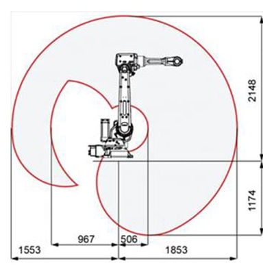 Ρομπότ συγκόλλησης τόξων ABB IRB 2600 ευρέως βιομηχανική εφαρμογή για Mig/Tig το βραχίονα ρομπότ