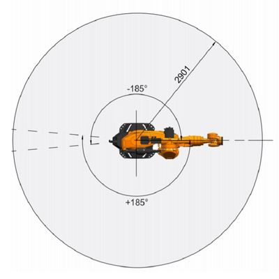 KR 270 υπερβολική Κ προσιτότητα 2901mm ωφέλιμων φορτίων 270kg R2900 ρομπότ συγκόλλησης σημείων 6 άξονα