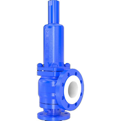 Τύπος 447 με την πλήρη PTFE-επένδυση στη συμπιεζόμενη δί ελατηρίου βαλβίδα ασφάλειας κολπίσκων και εξόδου
