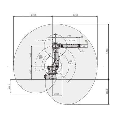 S010N το ωφέλιμο φορτίο 7kg φθάνει σε 930mm συμπαγής βραχίονας ρομπότ χειριστών σχεδίου 6 άξονα