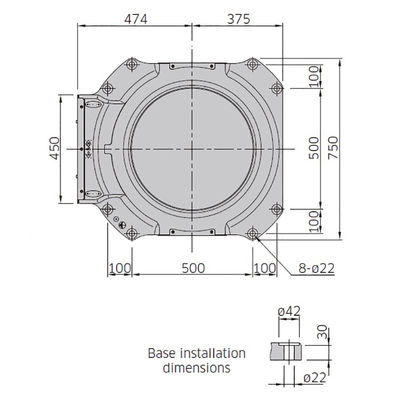 CP500L το ωφέλιμο φορτίο 500kg φθάνει σε 3255mm Palletizing υψηλής ταχύτητας 4 άξονα ρομπότ