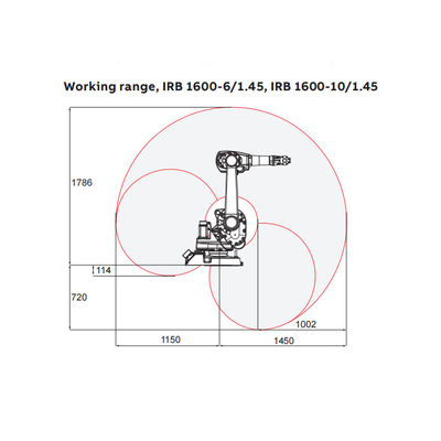 CNC πρότυπα μηχανών IRB1600-10/1.45 με τους οξυγονοκολλητές ARC που χρησιμοποιούνται ως βιομηχανικός χειριστής ρομπότ 6 άξονα