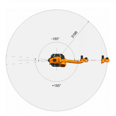 Υψηλό ωφέλιμο φορτίο KR 180 R3200 PA του βραχίονα ρομπότ 5 Aixs με το ωφέλιμο φορτίο 180KG για τη μηχανή συσκευασίας και Palletizing το ρομπότ