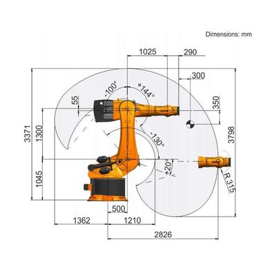 Ρομπότ συγκόλλησης λέιζερ KR 600 R2830 για τη συγκόλληση λέιζερ ως άλλο εξοπλισμό συγκόλλησης