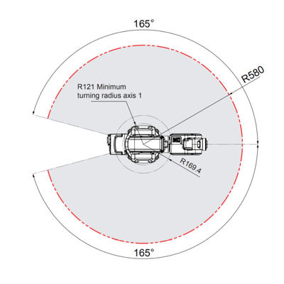 ABB IRB 120 βιομηχανικός ρομποτικός βραχίονας 6 άξονα για το εύκαμπτο και συμπαγές ωφέλιμο φορτίο βραχιόνων ρομπότ παραγωγής βιομηχανικό 3 κλ