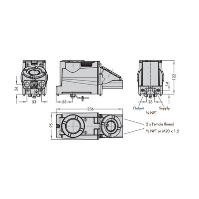 Positioner 3731-3 Samson με την ανατροφοδότηση Electropneumatic Positioner ως Positioner βαλβίδων εργασία με τις βαλβίδες