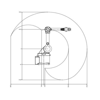 Βιομηχανικό ρομπότ 6 άξονας Κίνα TKB800-6kg-876mm για τη φόρτωση του καθολικού ρομπότ