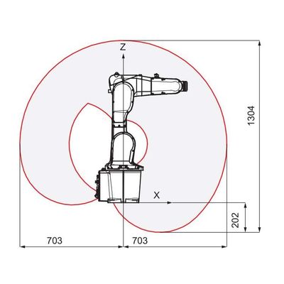 Βιομηχανικός ρομποτικός βραχίονας Cobot ρομπότ 6 άξονα IRB 12005/0.9 ως χειρισμό του ρομπότ