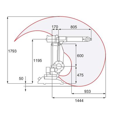 Ρομπότ συγκόλλησης 6 άξονας IRB 1410 για τη συγκόλληση τόξων ως άλλο εξοπλισμό συγκόλλησης