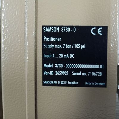 Positioner 3730-0 Samson ως εξαρτήματα βαλβίδων που χρησιμοποιούνται με τις βαλβίδες ελέγχου και τη βαλβίδα της 3M