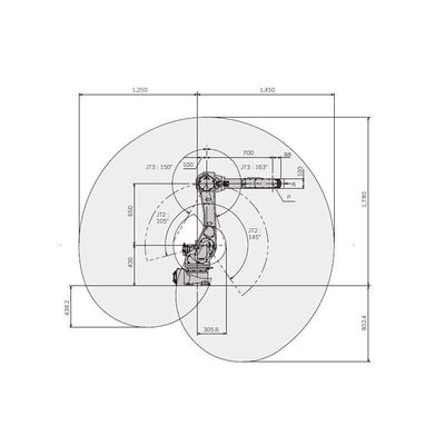 Καυσακί RS010N 6 άξονες ρομποτικό χέρι με CNGBS Positioner συγκόλλησης για το ρομπότ συγκόλλησης